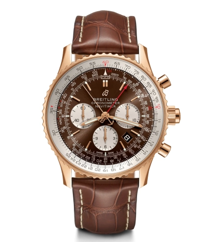 Review Breitling Navitimer Rattrapante Red Gold Replica watch RB0311211Q1P1